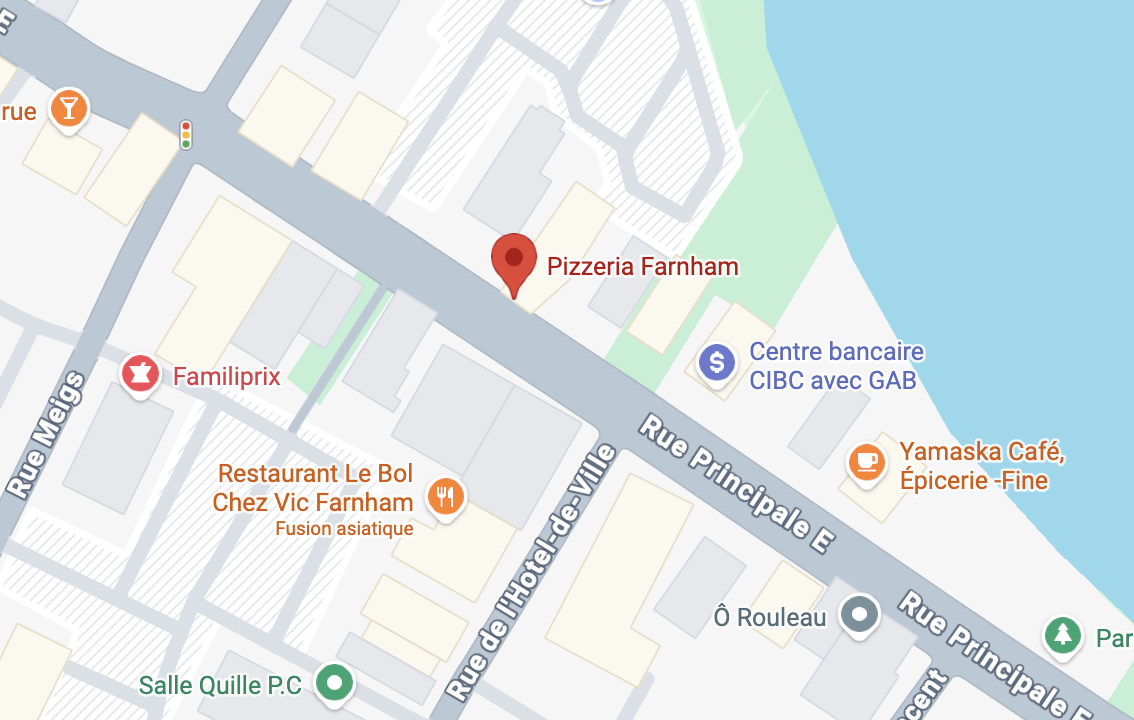 Carte : Pizzeria Farnham, 277 Rue Principale E, Farnham